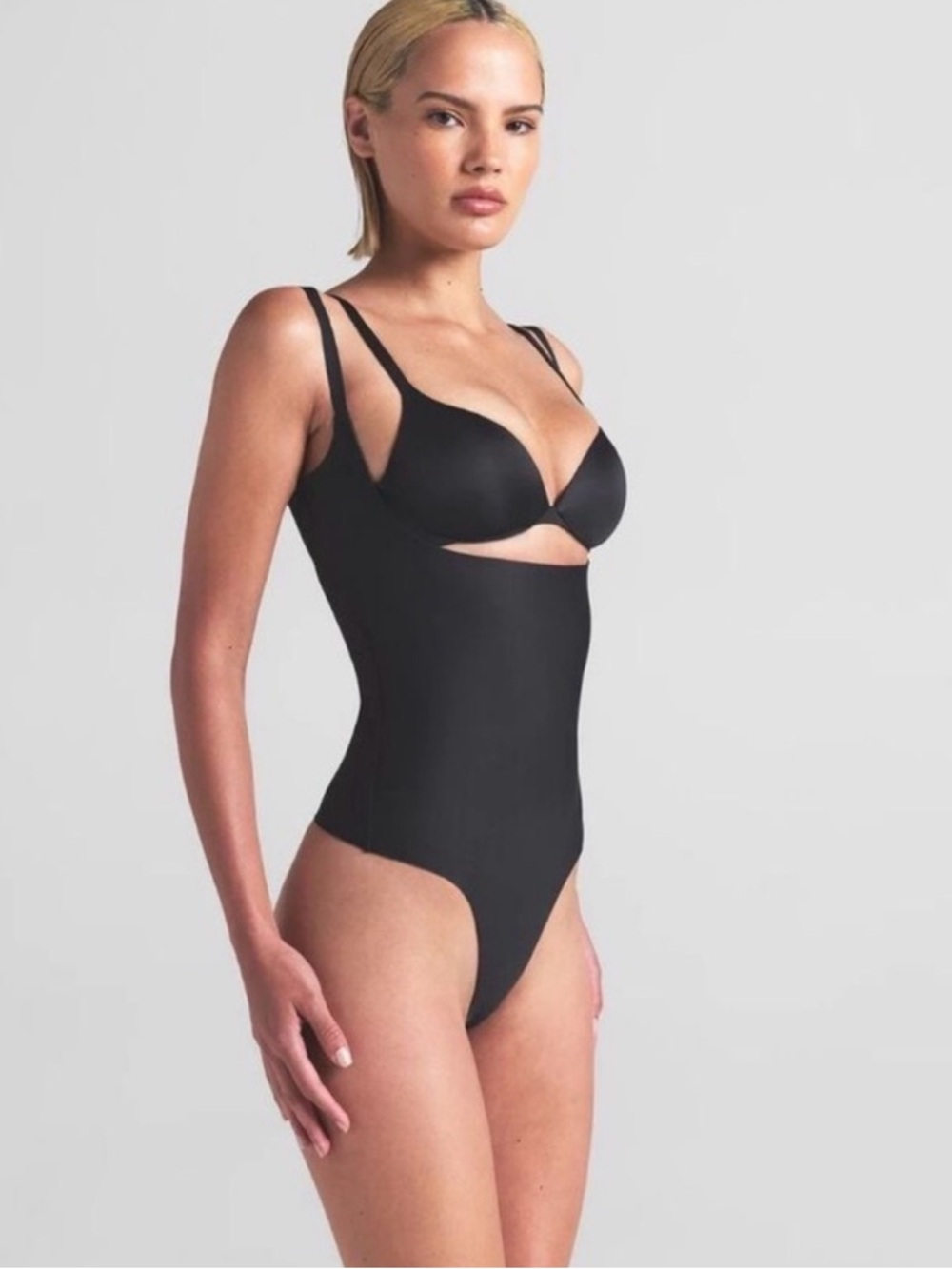 SKIMS NWT Body Zoned Open Bust Thong Bodysuit (B12) size LARGE